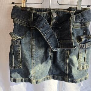 SO Blue Denim Skirt with Belt